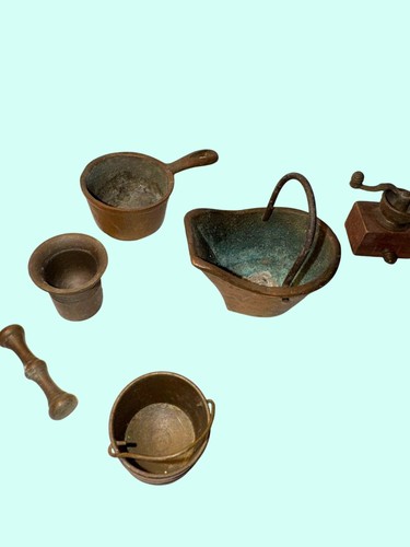 Miniature antique brass lot - miniature,